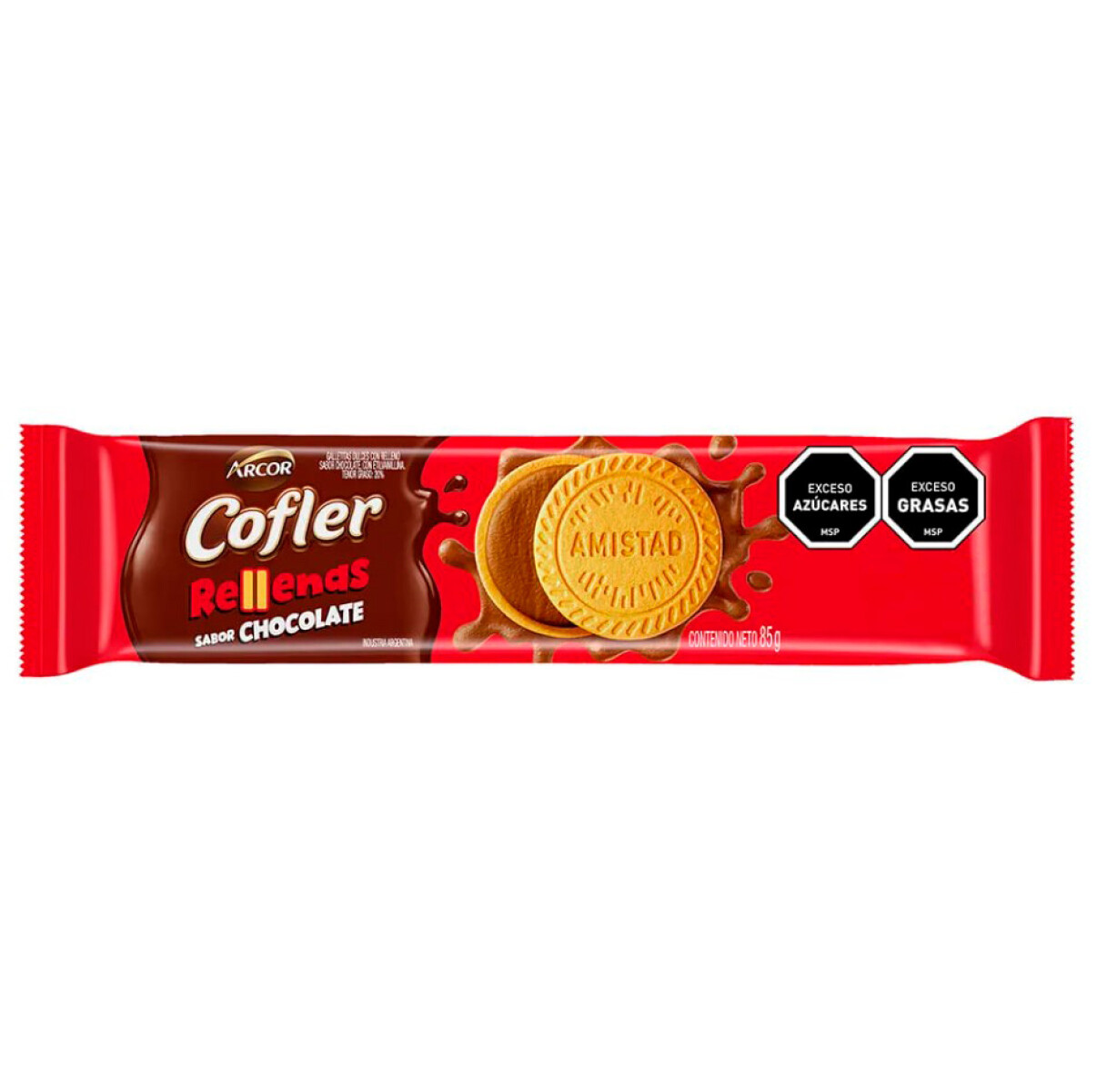 Galleta Cofler de vainilla con relleno de chocolate 85g 