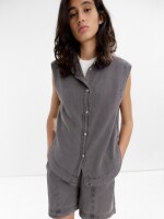 Camisa Sin Mangas 100% Lyocell taupe