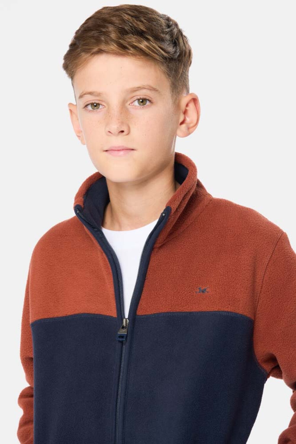 CAMPERA POLAR BICOLOR Bordo