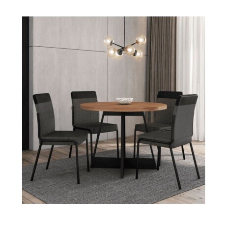 JUEGO COMEDOR 4 SILLAS GRAFITO NEGRO CARRARO JUEGO COMEDOR 4 SILLAS GRAFITO NEGRO CARRARO