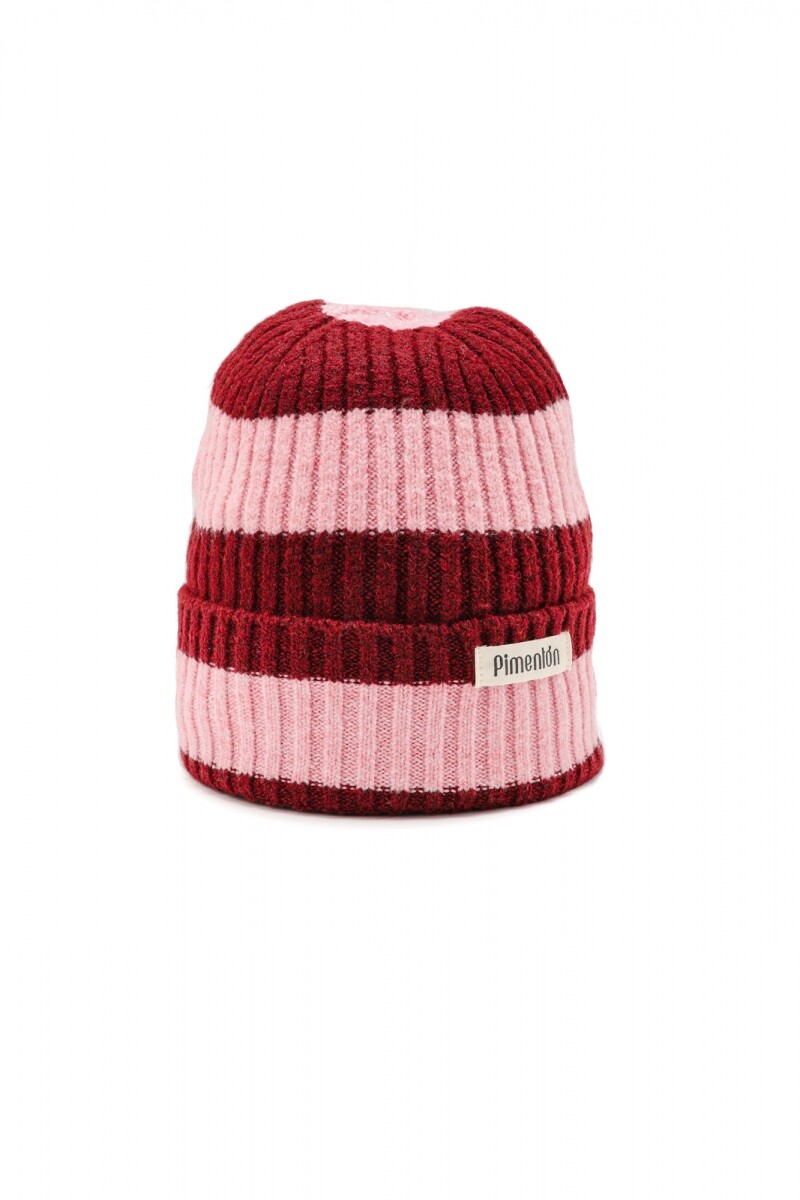 Gorro Juna - Burdeos Rayas 