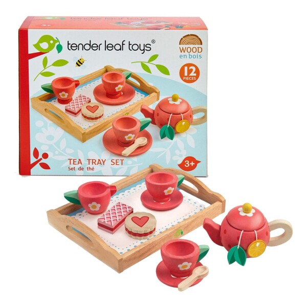Juguete Set De Bandejas De Té Tender Leaf Madera Infantil Juguete Set De Bandejas De Té Tender Leaf Madera Infantil