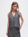 Chaleco Rizo Gris Medio
