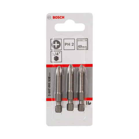 3 puntas para atornillar Phillips 2 49mm Bosch BS8088