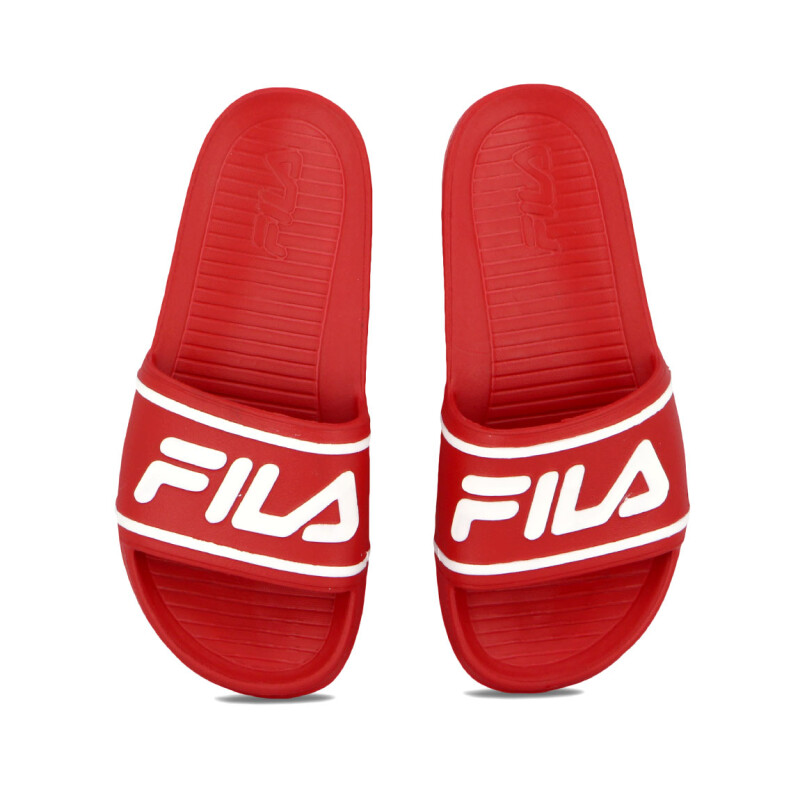 Fila Sleek Slide St Fred/wht/wht Rojo-blanco