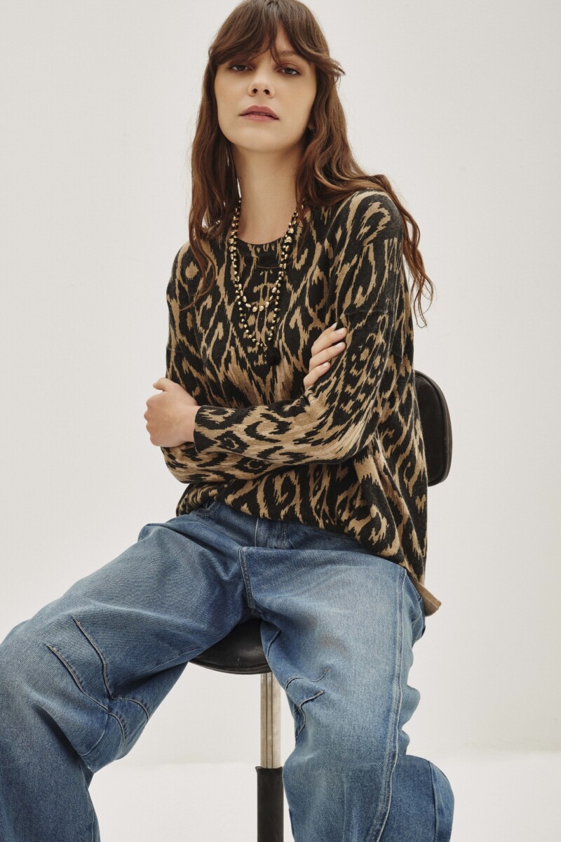 Sweater Cymade Ikat Camel