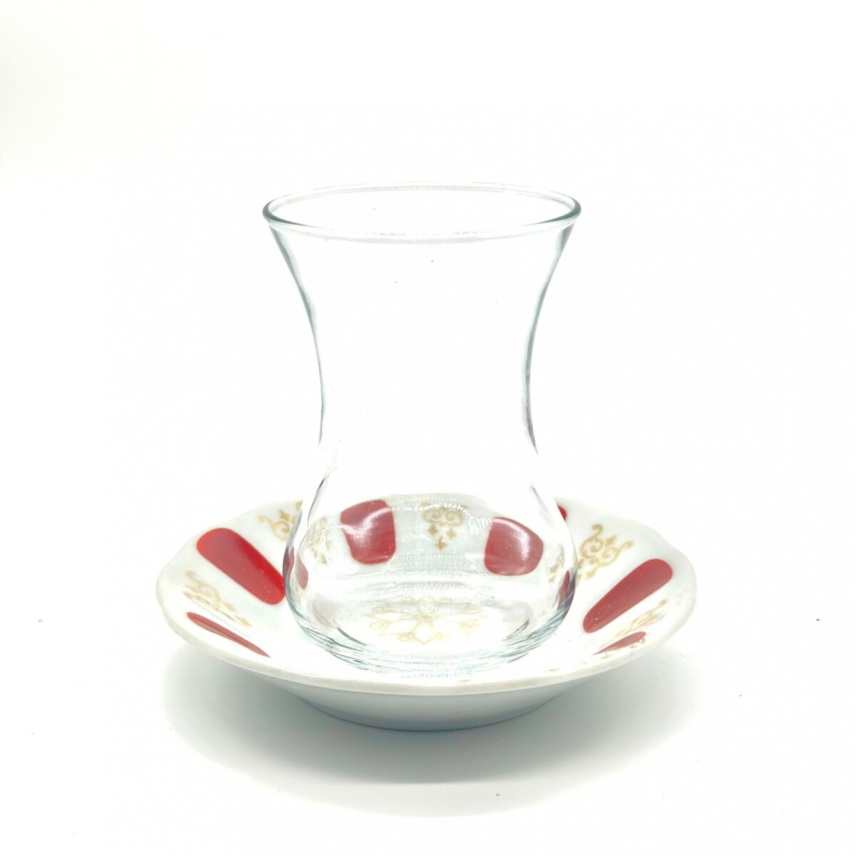 Vaso de té de vidrio X1 - 7 Plato Cerámica 