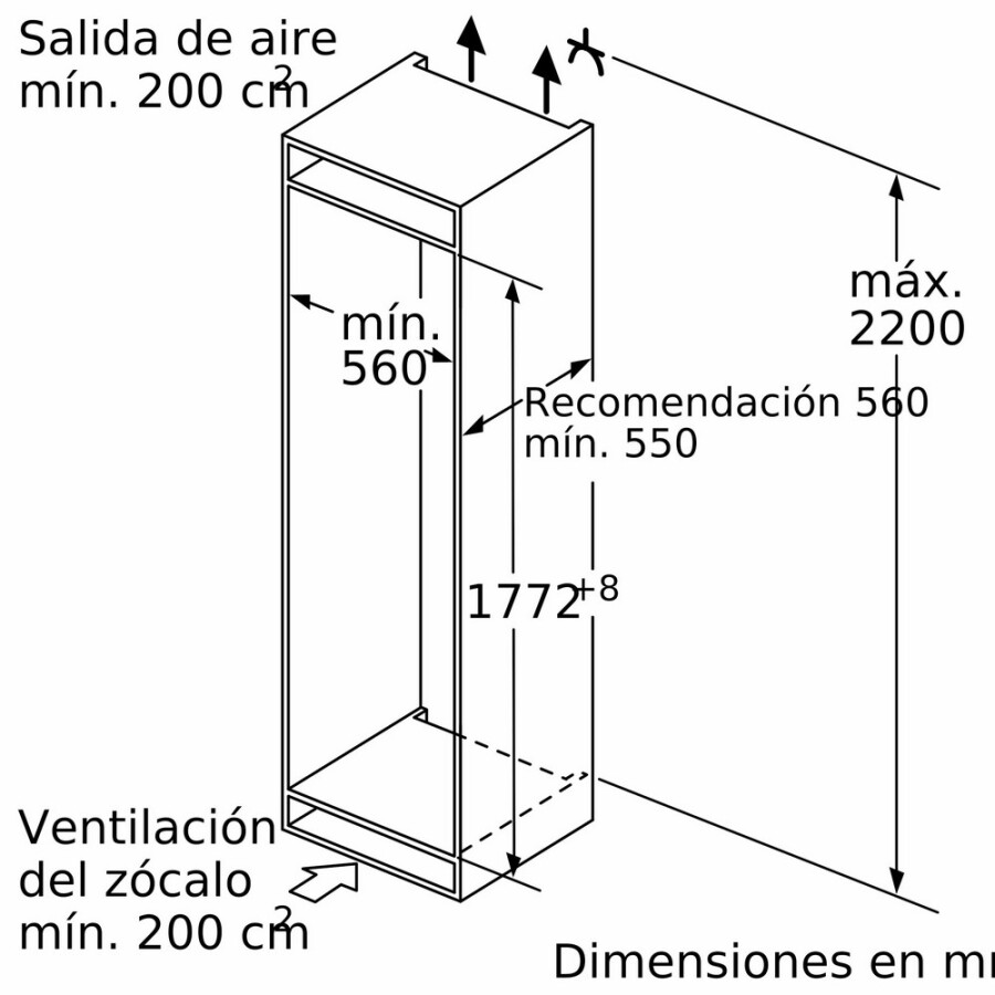 Freezer integrable panelable Bosch Freezer integrable panelable Bosch