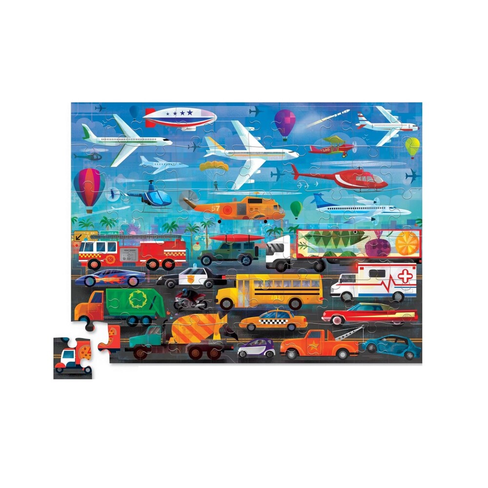 Puzzle Above & Below Transporte 48 Piezas - Crocodile Creek JUGUETE PUZZLE 48 PZAS ARRIBA/ABAJO TRASNPORTE