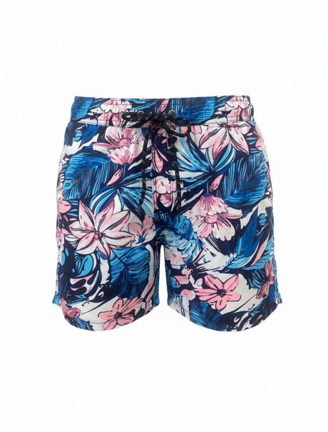 Short de baño estampado celeste