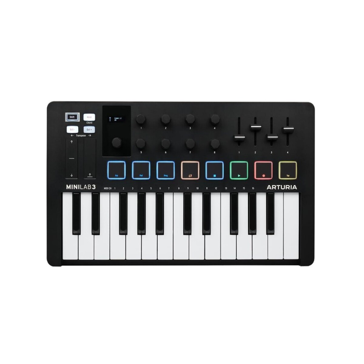 Controlador Midi Arturai Minilab 3 25 Teclas Negro 