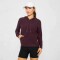 Polera Cloud Jersey Full Zip Hoodie Mujer Oxblood Heather