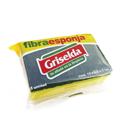 ESPONJA FIBRA GRISELDA LISA (TIRA X12) ( 10*6.5*3)CM ESPONJA FIBRA GRISELDA LISA (TIRA X12) ( 10*6.5*3)CM