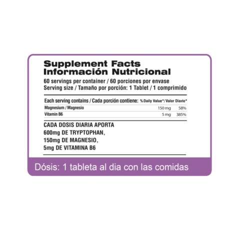 L-Tryptophan + Magnesium + B6 60Caps Qualivits L-Tryptophan + Magnesium + B6 60Caps Qualivits