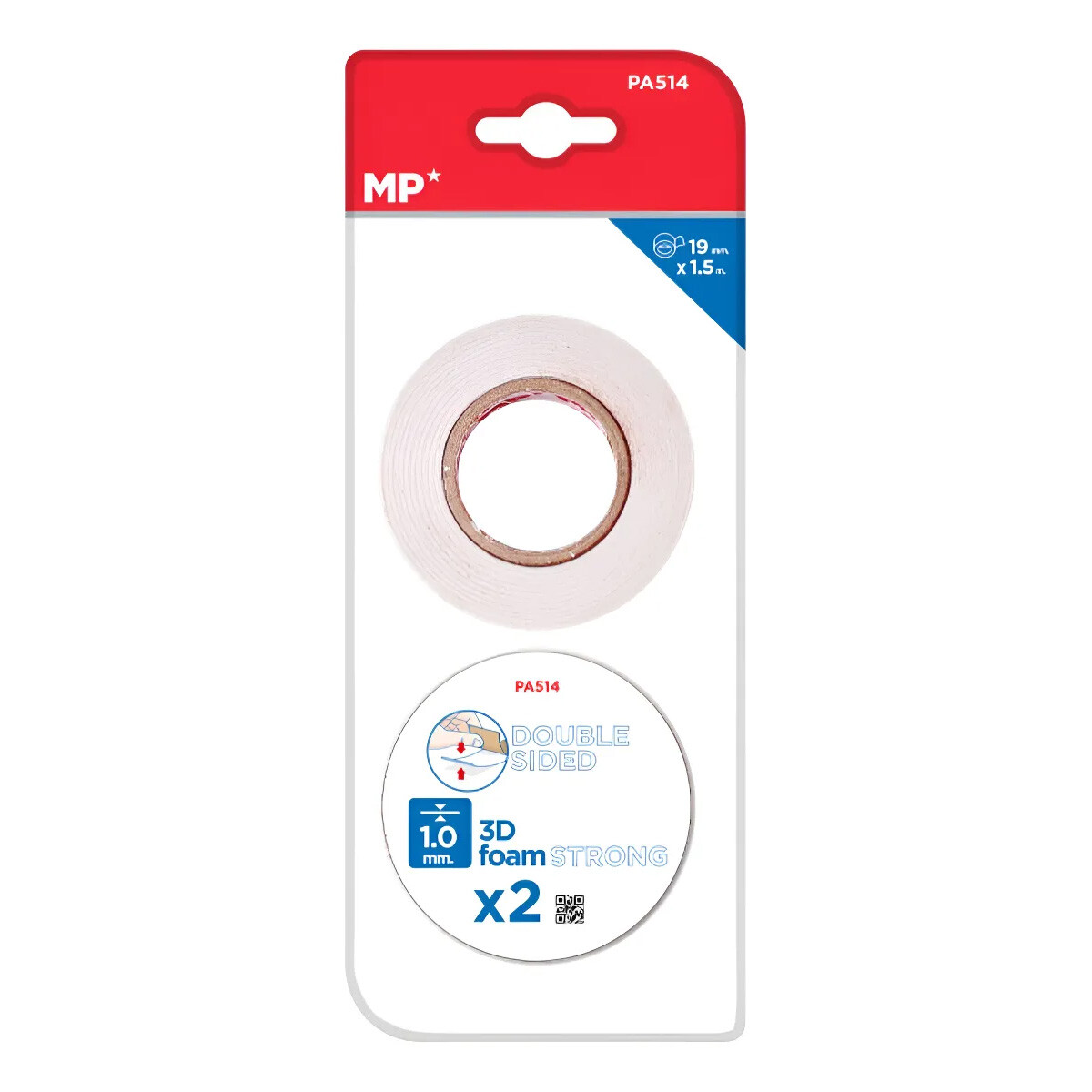 Cinta Adhesiva MP Doble Faz x 2 