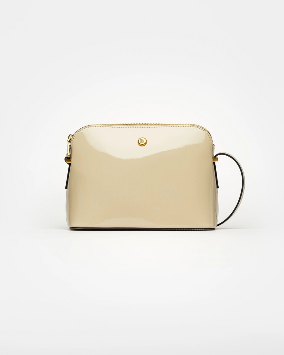 Bandolera Dyna en efecto charol - Natural 
