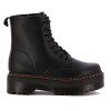 Darkness Bota Dama C/plataforma Acordonada - Negro Negro