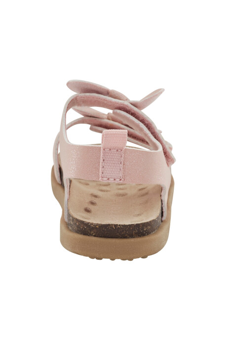 Sandalias con glitter, rosadas Sin color