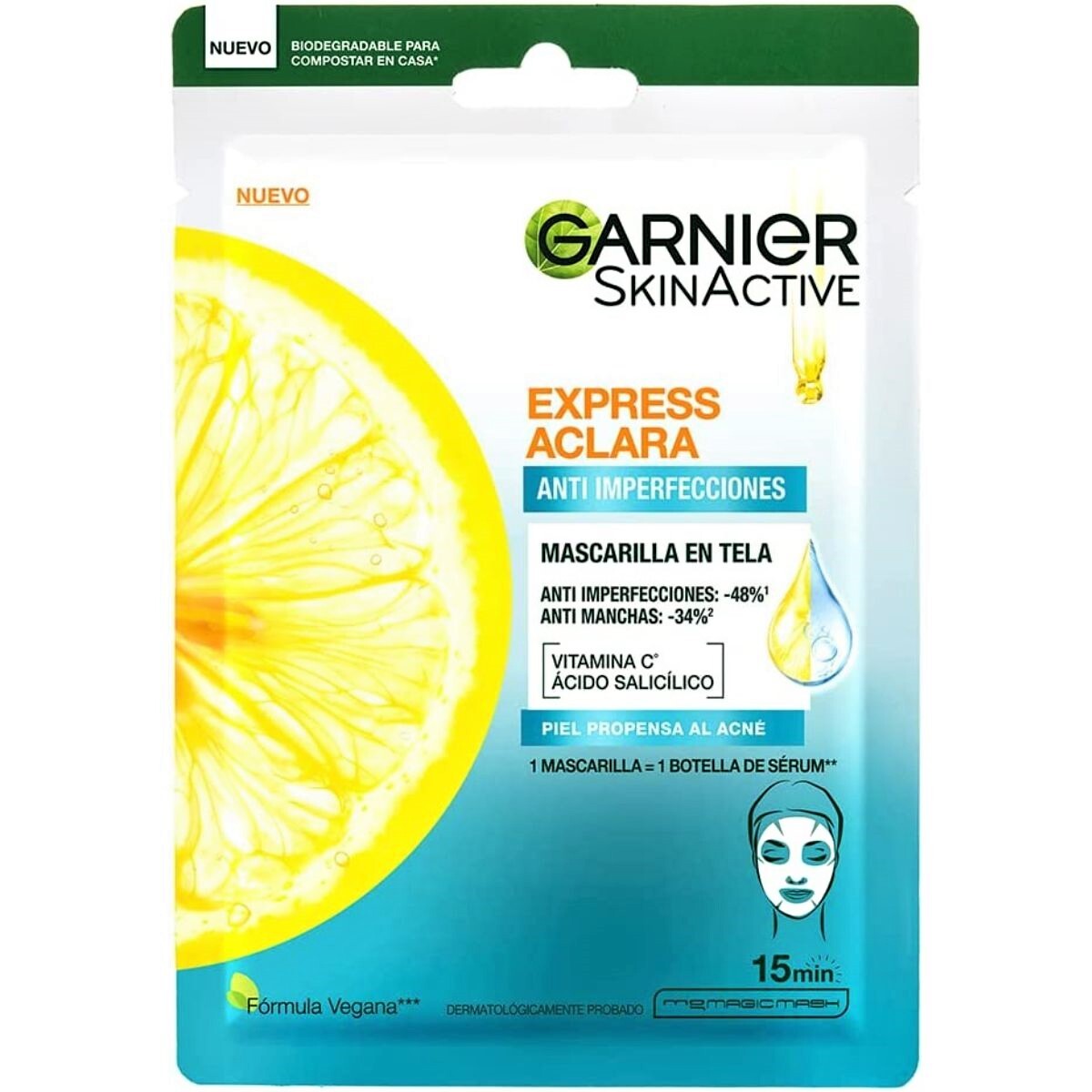 Garnier Skin Active Express Aclara Mascarilla en Tela 