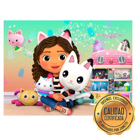 Lámina La Casa de Muñecas de Gabby Amigos Rect.