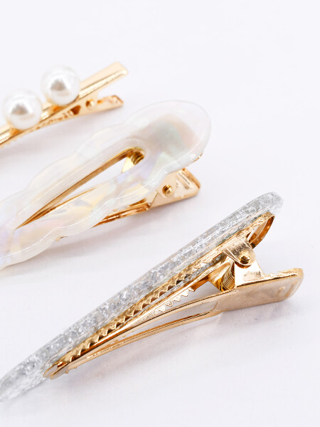 SET PINZAS X 3 DORADO
