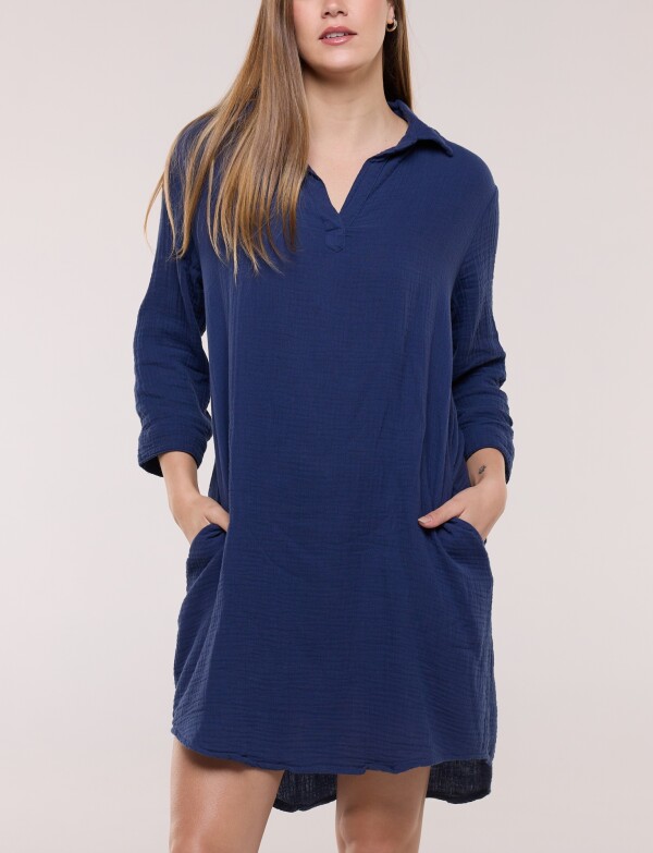 Vestido Botones MARINO