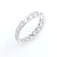 Anillo sin fin en oro 18k blanco con brillantes y diamantes Anillo sin fin en oro 18k blanco con brillantes y diamantes