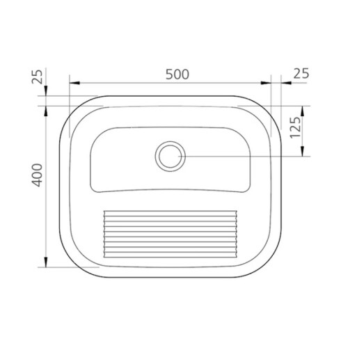 Pileta De Cocina Lavadero Brillo 40X50X23 000