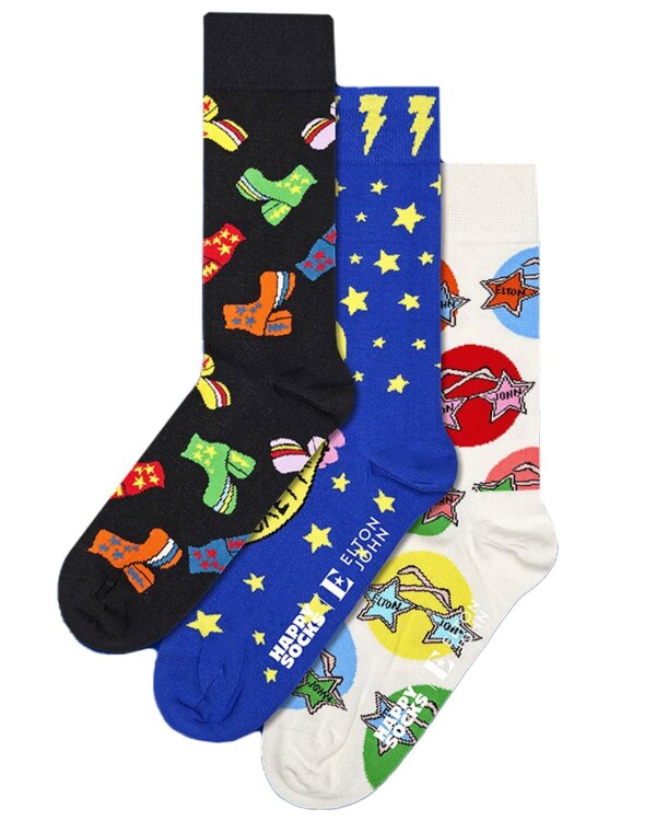 Happy Socks Pack 3 Medias Regalo - Elton John Happy Socks Pack 3 Medias Regalo - Elton John