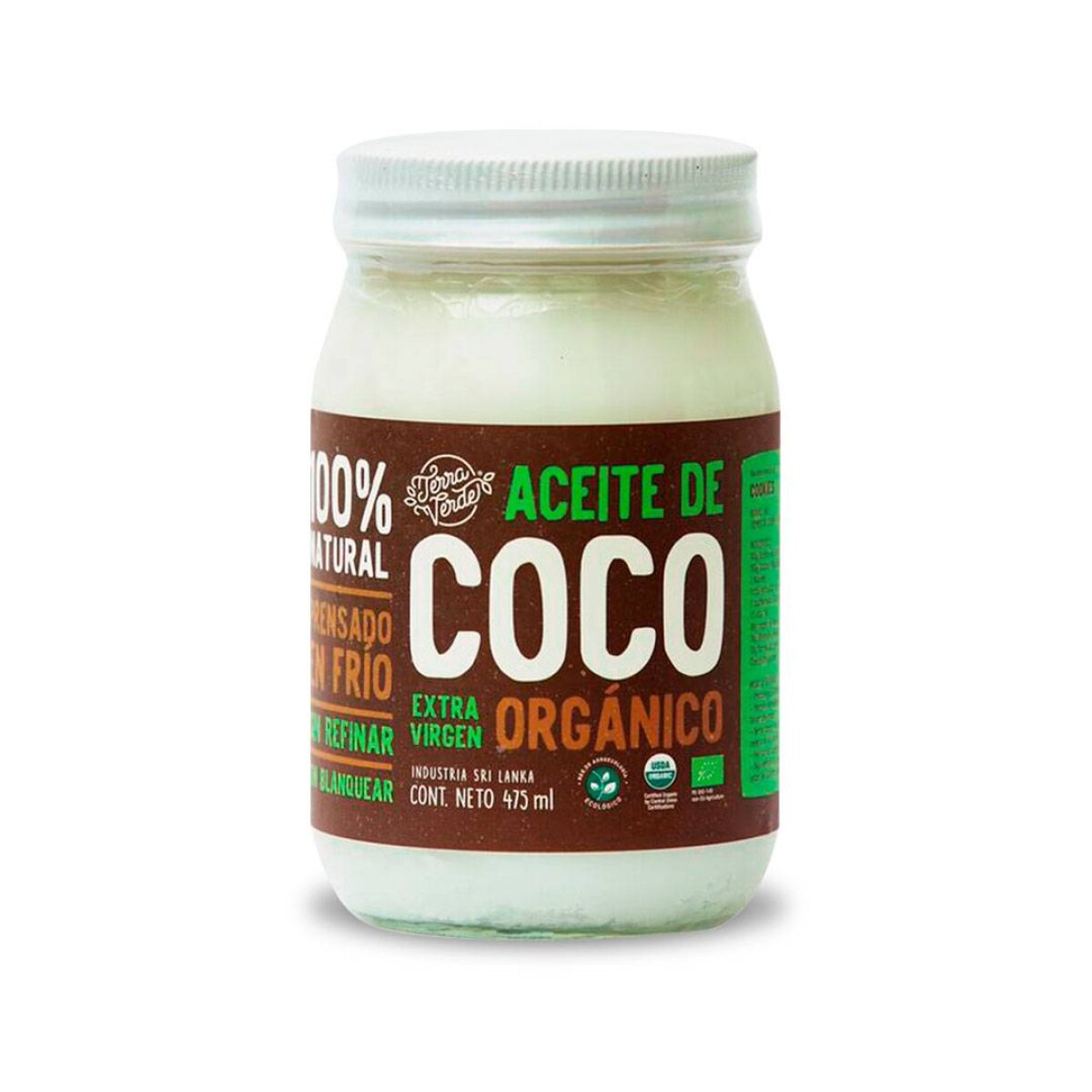 Aceite de Coco Terra Verde Organico - 475 ml 
