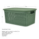 Caja simil ratán 7,5 lts VERDE