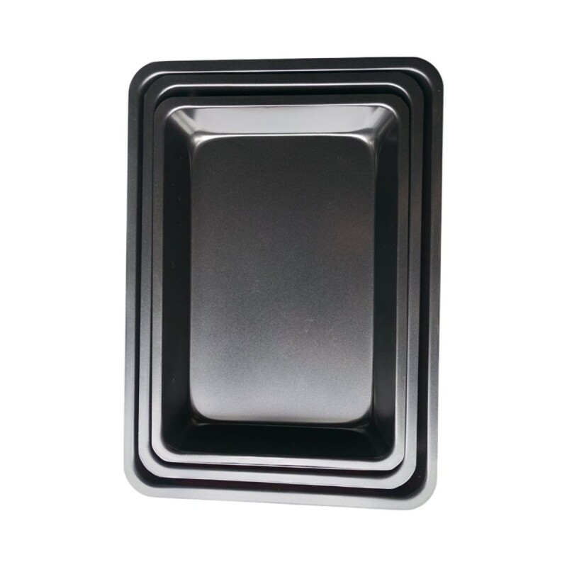 Set x3 asaderas rectangulares GRIS