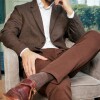 Pantalón de gabardina Chocolate