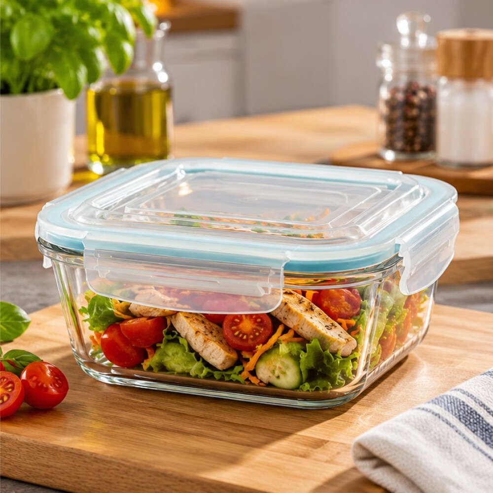 Vianda cuadrada con tapa 520 ml 13.7cms 4003CM-2 Vianda cuadrada con tapa 520 ml 13.7cms 4003CM-2