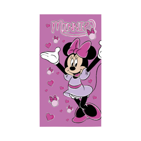 Toalla Playera Mickey y Minnie Velour Algodón 70 x 130 cm Minnie Rosa
