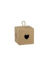 Caja corazon 10x10x10 cm. KRAFT MARRON