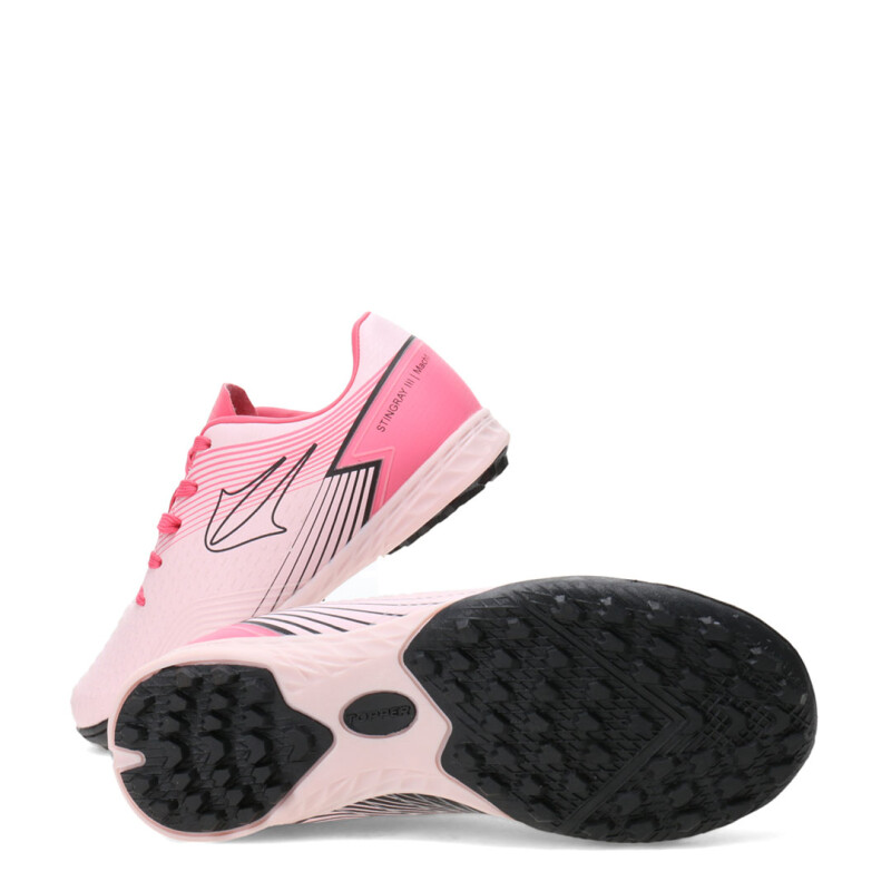 Championes de Niños Topper Futbol 5 Stringray Iii Mach 1 Rosado - Negro