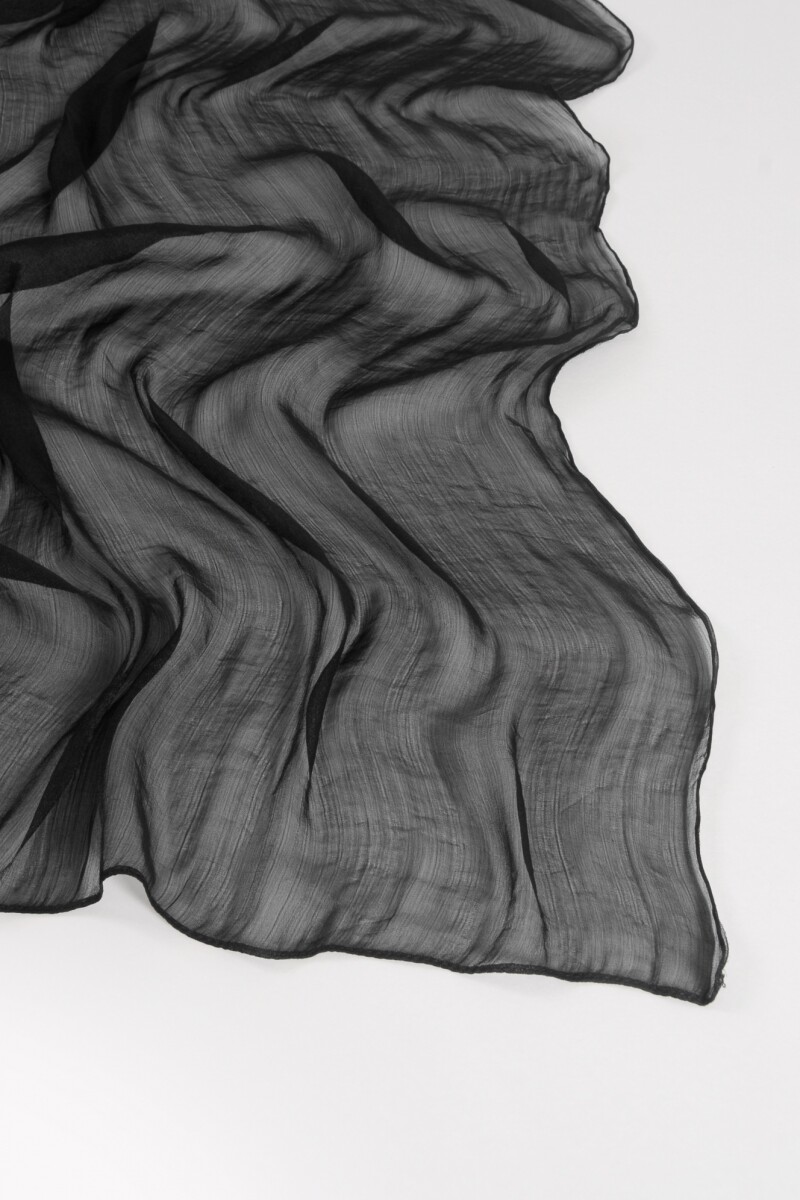 Pashmina plisada soft negro