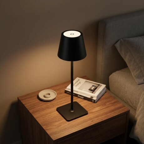 Lámpara de mesa led táctil NEGRO
