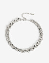 Collares Cortos Metal Collar Metal Eslabones Orgánicos - Plateado Rodio