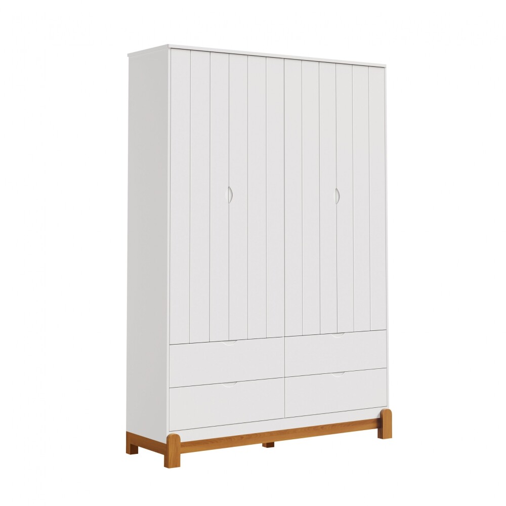 Ropero 4 Puertas 4 Cajones - Lotus Blanco