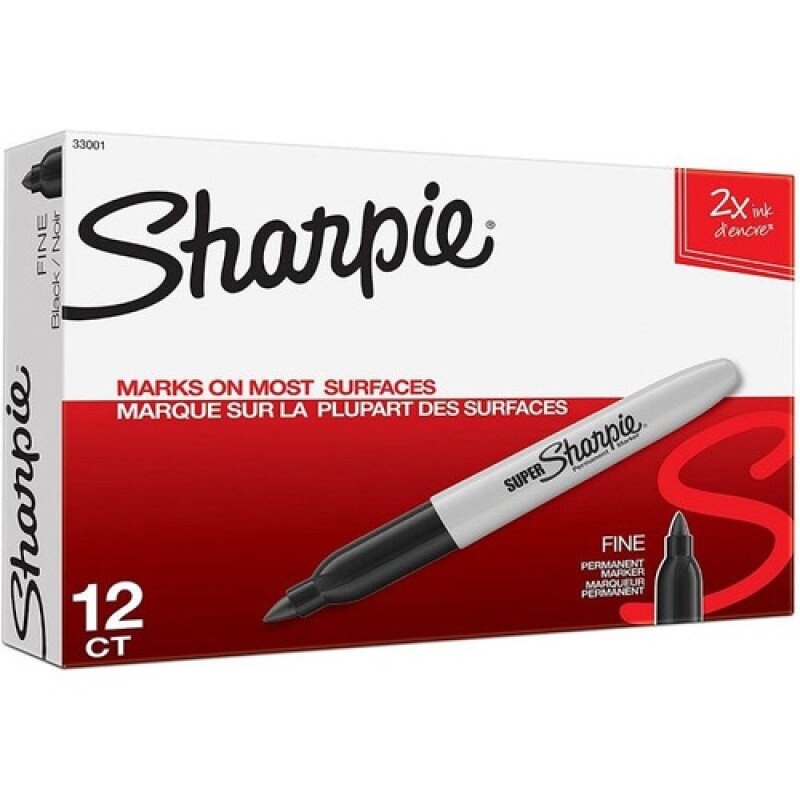 Pack Sharpie x12 marcadores permanentes finos Negro