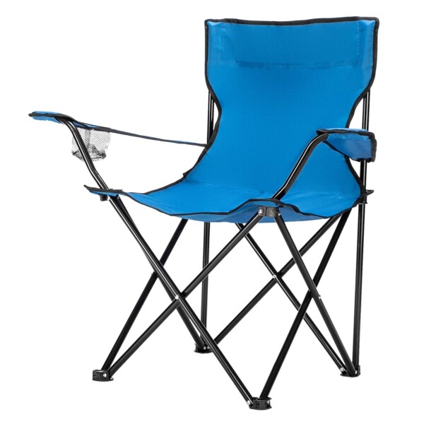 Silla Plegable De Camping Con Portavasos Exteriores Funda Variante Color Azul