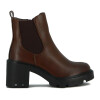 Darkness Bota De Dama Caña Baja Taco Cuadrado C/ Elast - Marrin Os Marron Oscuro