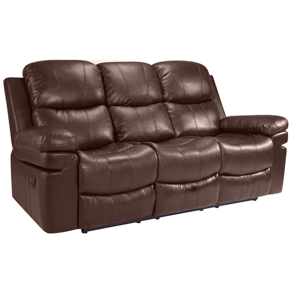 SILLÓN RECLINABLE 3 CUERPOS PU MARRON MR2138 CHOC.