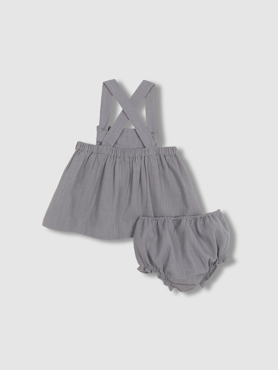 Falda Con Tirantes Azul