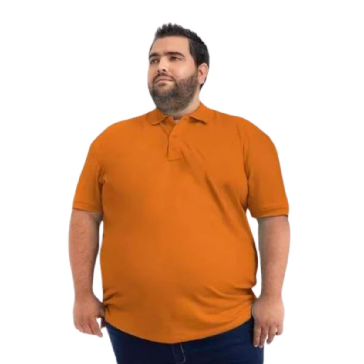 Remera Polo Plus / Talles Grandes - Naranja 
