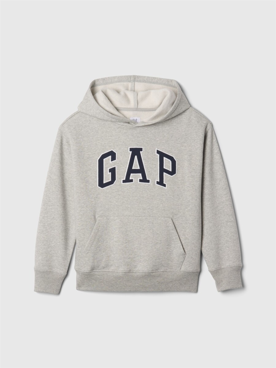 Buzo Canguro Logo Gap Niño - Light Heather Grey 
