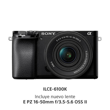Cámara de Fotos Sony Mirrorless APSC ILCE-6100K Negro