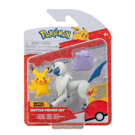 Pokemon Battle Figure Set - Pikachu + Absol + Ditto Pokemon Battle Figure Set - Pikachu + Absol + Ditto